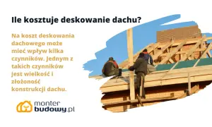 Pracownicy montują deskowanie dachu. Cena zależy od wielkości i złożoności konstrukcji.
