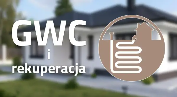 GWC i rekuperacja - schemat domu z gruntowym wymiennikiem ciepła.