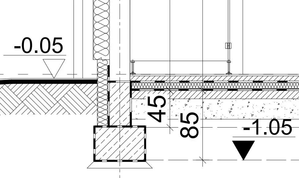 otulina betonowa fundament schemat